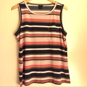 “Ann Taylor” Multicolored Striped Tank Top